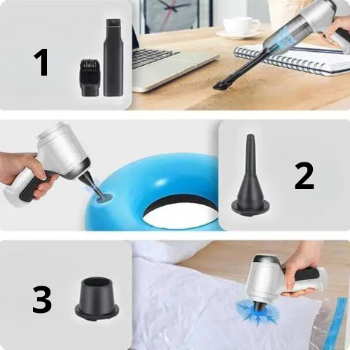 Vezeték nélküli Kézi Porszívó Autóhoz – Erős, Könnyű & USB Töltésű