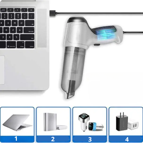 Vezeték nélküli Kézi Porszívó Autóhoz – Erős, Könnyű & USB Töltésű