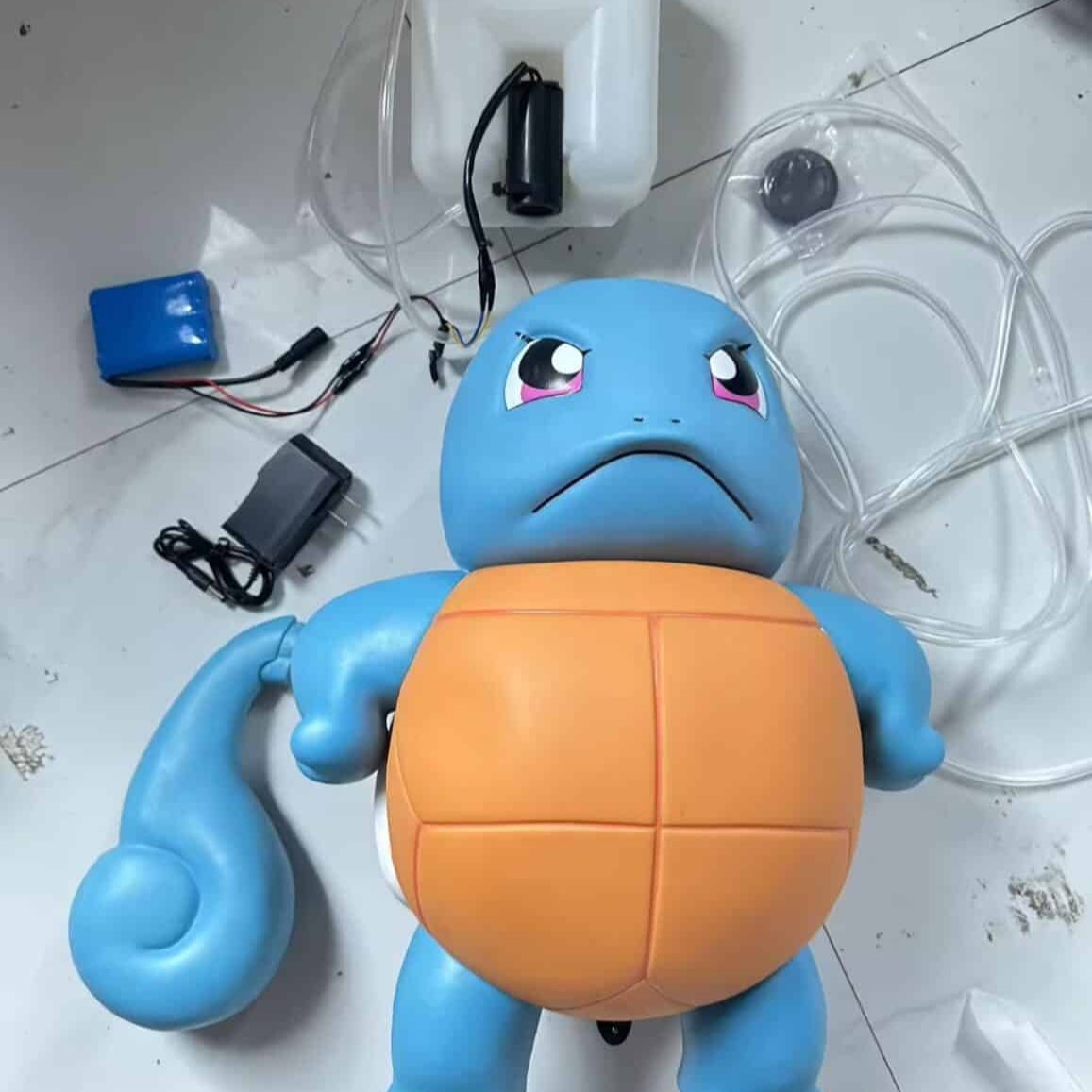 Sprühfigurine Auto — Ein Wasserstrahl, der lächelt