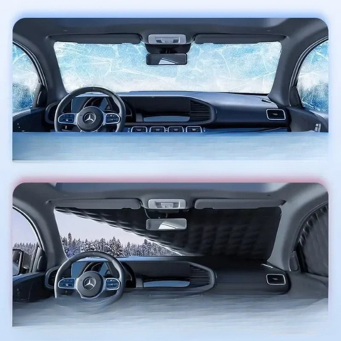 מגן שמש לרכב – נגד כפור בחורף, נגד חום בקיץ