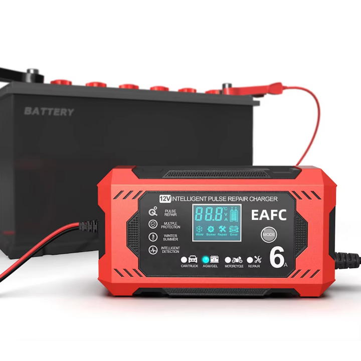 Chargeur De Batterie Voiture Intelligent 12V/24V - Affichage LCD & Protection Automatique