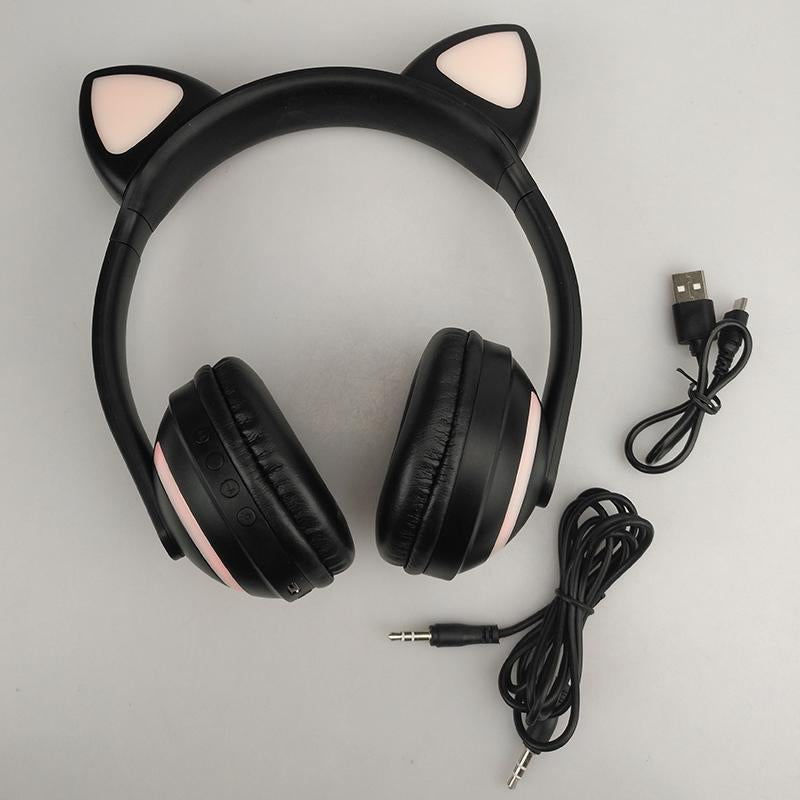 Casque Bluetooth Lumineux Oreilles De Chat — Confort D’écoute & Style Original