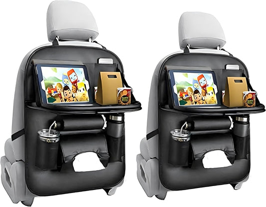 Baksäteorganisatör för bil med fällbart bord - Lätt att installera och hållbar