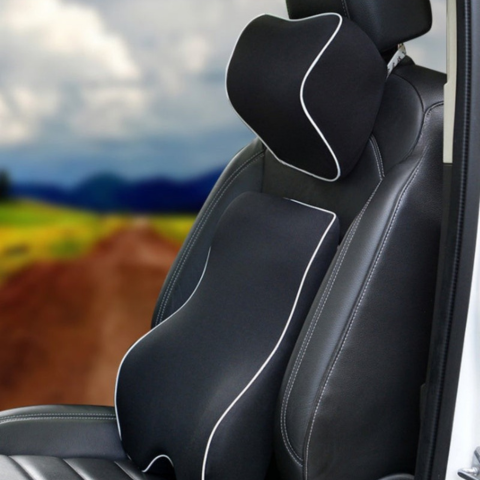 Memóriahabos ágyéktámasz és fejtámla párna - Kényelem és hátteret enyhítő párna