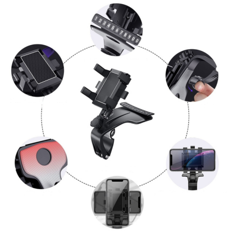 Podpora telefónu v aute — protišmykový a zabezpečený