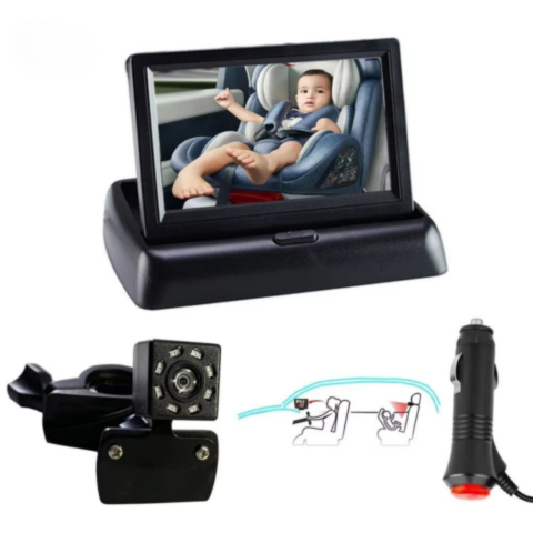 Caméra de Voiture pour Bébé — Sécurité Et Tranquillité En Conduite