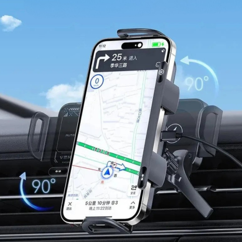 Soporte de Teléfono Magnético para Coche — Fijación Rápida y Segura