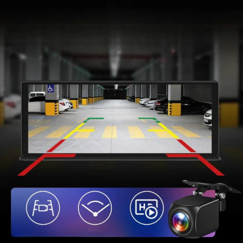 شاشة تعمل باللمس مقاس 11.3 بوصة مزودة بكاميرا 4K وكاميرا للرؤية الخلفية بدقة 1080 بكسل - صورة فائقة الوضوح وقيادة سلسة