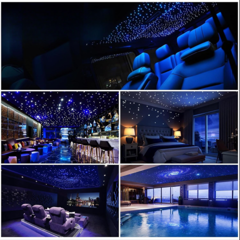 Száloptikás csillagos égbolt világító készlet - Egyedi fényhatás és éjszakai hangulat