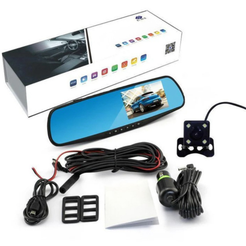 Přístrojová kamera se dvěma objektivy - nepřetržité sledování a široký úhel záběru