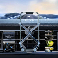 Suport Telefon Mașină Grilă de Ventilație – Rotire 360° & Blocare Automată 