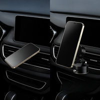 دعم هاتف السيارة - تثبيت مغناطيسي دوار وآمن 