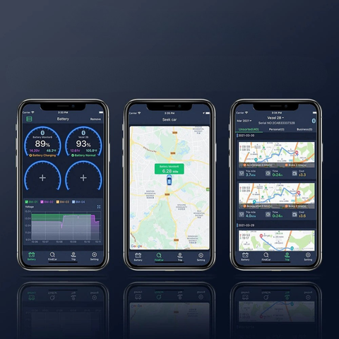Tester autobaterií Bluetooth – Sledování v reálném čase 