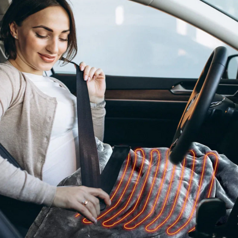 Manta Calefactora Para Coche – Temporizador Integrado Y 9 Niveles De Calor 