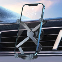 Suport Telefon Mașină Grilă de Ventilație – Rotire 360° & Blocare Automată 