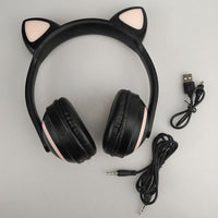 Világító Bluetooth Cat Ears fejhallgató - Kényelmes hallgatás és eredeti stílus