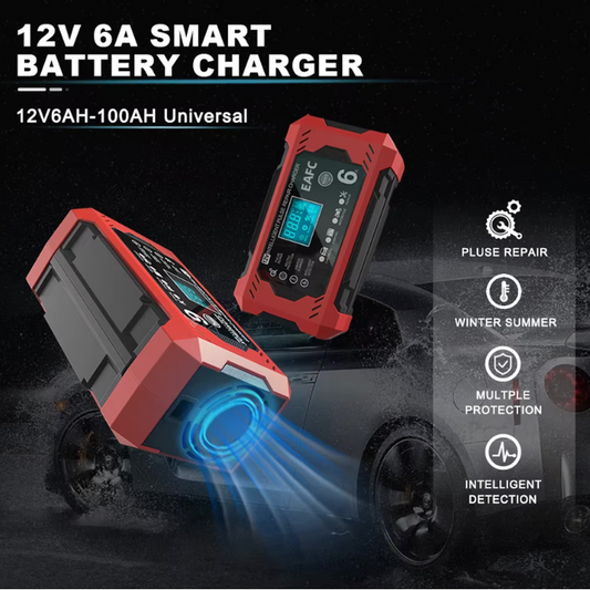Chargeur De Batterie Voiture Intelligent 12V/24V - Affichage LCD & Protection Automatique