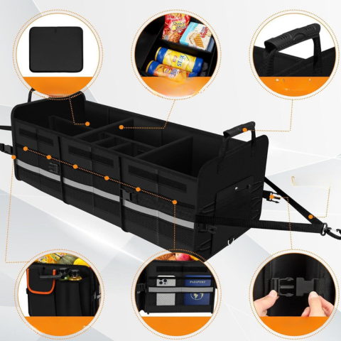 Organizator de portbagaj cu sac termoizolant — Confort și organizare 