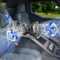 Mini ventilátor s tromi hlavami – optimálne osvieženie v aute 