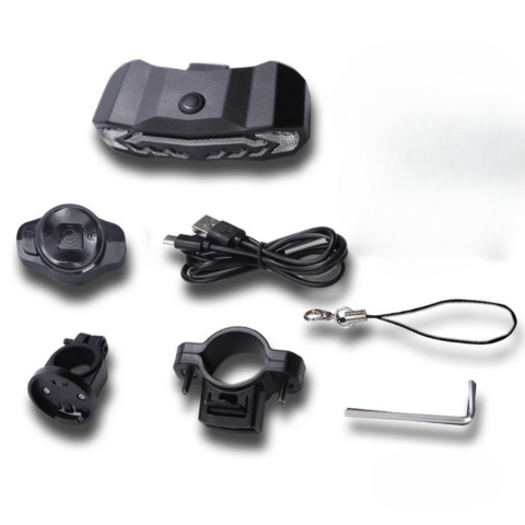 مصباح خلفي متعدد الوظائف للدراجة - إشارات الانعطاف والفرامل والإنذار