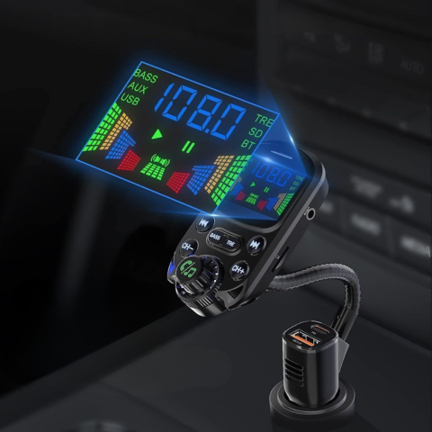 FM Multifunctionele Zender Voor Auto — Muziek & Stemassistent 