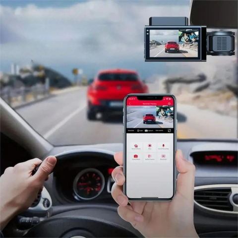 Inbouwcamera Auto — Dubbele Lens Met Geïntegreerde Achtercamera 