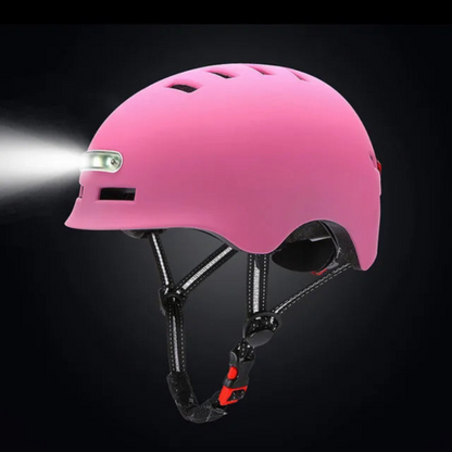 Urban Bicycle Helmet – With Front And Rear LED Lighting 
