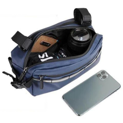 Bolsa de manillar de bicicleta — Almacenamiento práctico y acceso rápido 