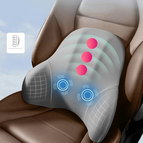 Massaging Lumbar Cushion For Car Seats - Comfort & Relaxation On The Move