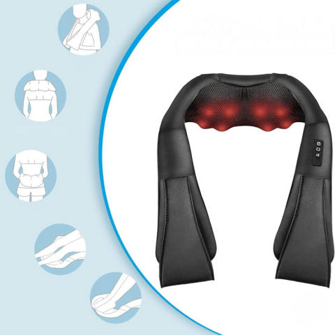 Verwarmd Massageapparaat — Ontspanning voor Nek, Rug & Schouders 