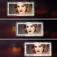 Led Car Makeup Mirror - Compact Design & Adjustable Light