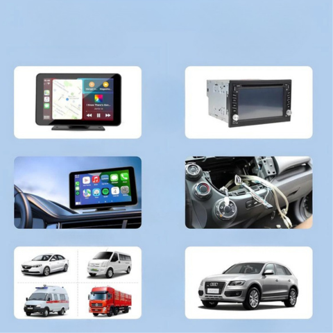 7" Portable Car Stereo with Wireless Carplay - Simple Installation & Modern Interface