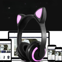 Világító Bluetooth Cat Ears fejhallgató - Kényelmes hallgatás és eredeti stílus