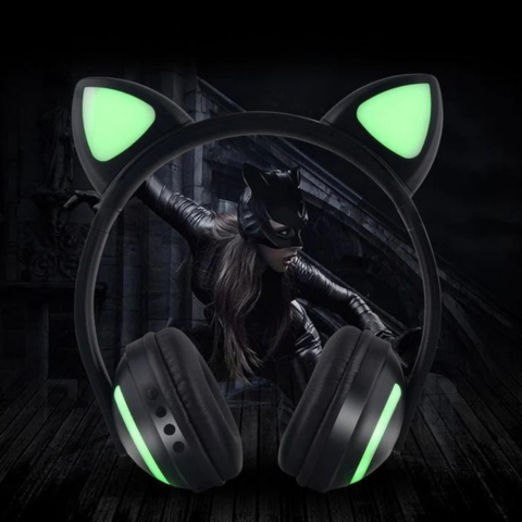 Világító Bluetooth Cat Ears fejhallgató - Kényelmes hallgatás és eredeti stílus