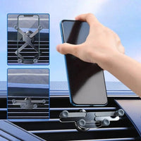 Suport Telefon Mașină Grilă de Ventilație – Rotire 360° & Blocare Automată 