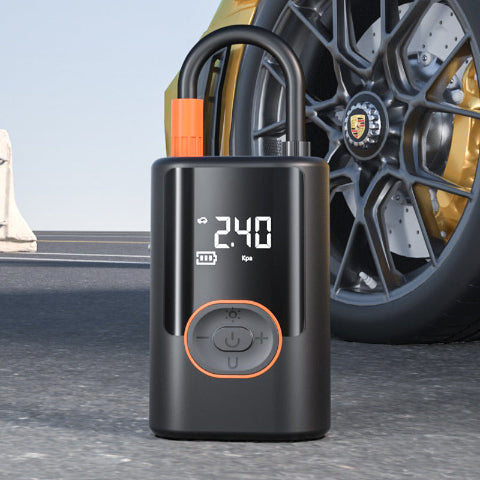 Tragbare Reifenpumpe mit digitalem Manometer 