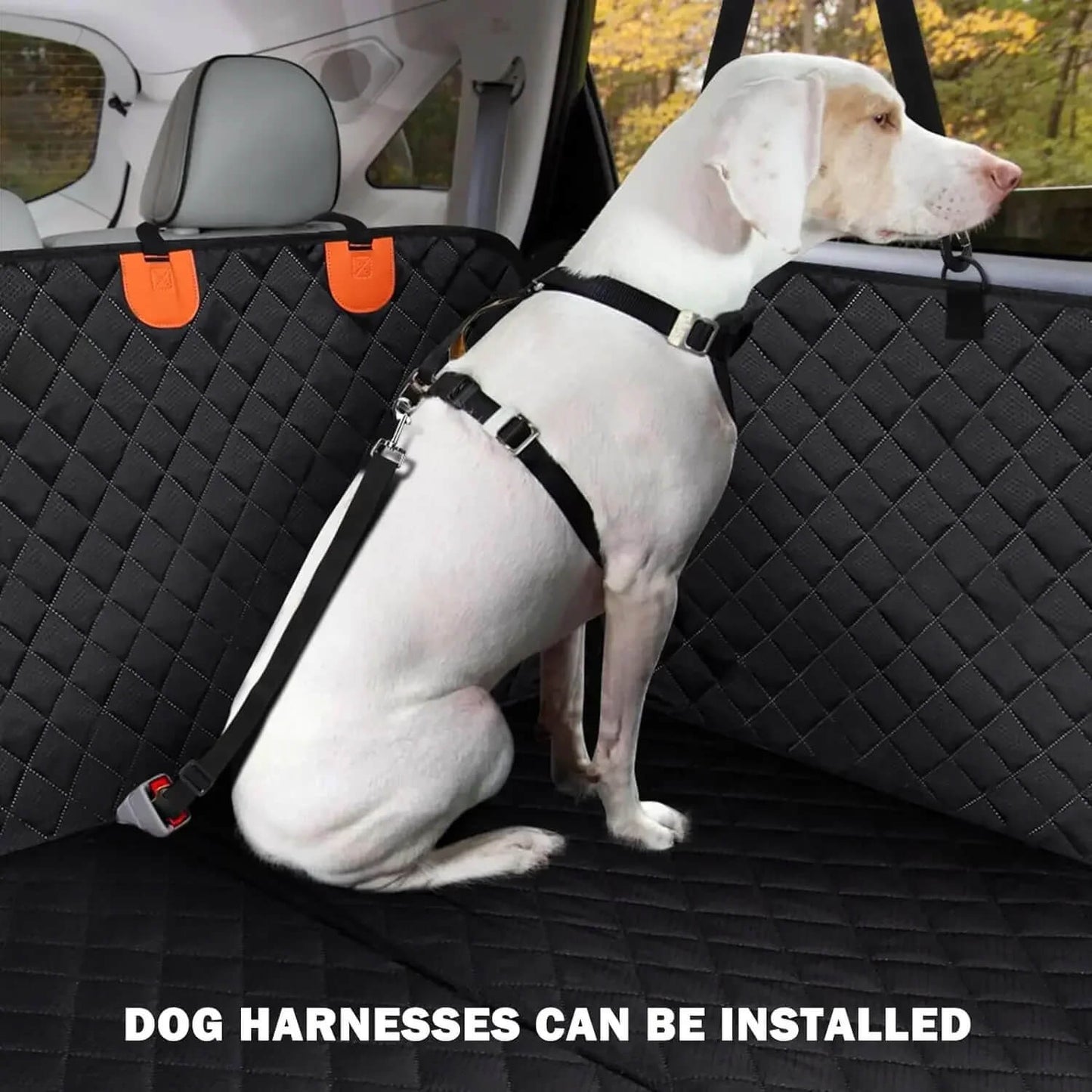 犬用車のシートカバー – 防水＆滑り止め、安全ハーネス付き 