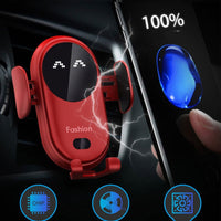 Draadloze Autolader Met Telefoonhouder – Automatische En Snelle Bevestiging 